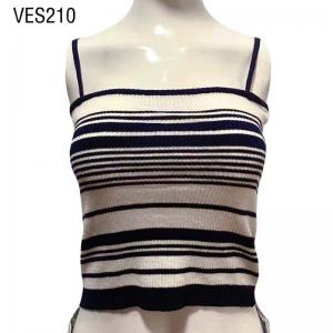 2023 Strap Striped Tank Top Summer Women's Sexy Top Fitted Knit