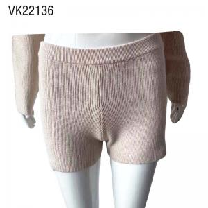 2023 Women's Light Pink Shorts Cute Slim Fit Elastic Knitted Pants Casual pajamas