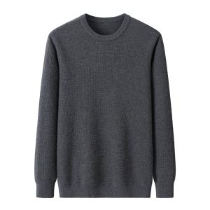 Charcoal Grey Crew Neck Cashmere Base Layer Sweater