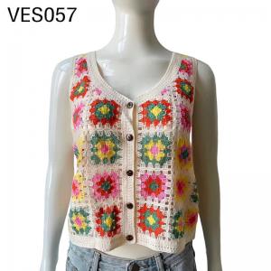 Handmade corchet sunflower pattern knitwear for women 