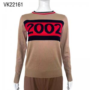 2023 Autumn and Winter Men's Brown O-Neck Pullover Square Letter Pattern Top Warm and Comfortable Knitted Sweater