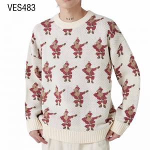 Customized Christmas Pullover Santa Claus Jacquard Funny O-Neck Fashion Sweater Unique Fit Party Clothing China