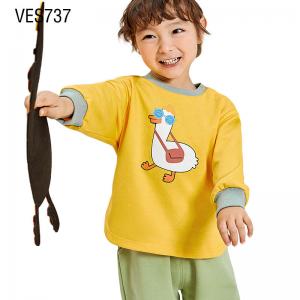Customized Children's Pullover Cute Cartoon Fashion Cole Duck Print Autumn and Winter Long Sleeve Soft and Comfortable O-Neck Sweater Manufactured by Chinese Clothing Factory