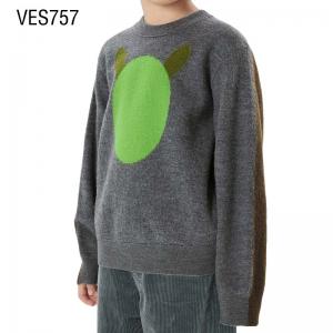 Customized Children's O-Neck Pullover Long Sleeve Loose Abstract Art Print Sweater Autumn and Winter Children's Wear Made by Chinese Clothing Factory
