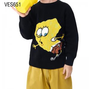 Customized Children's Pullover Fun Sponge Baby Jacquard Sweater Autumn and Winter Comfortable Soft Clothing Customized Made in China