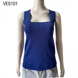 2023 Autumn Sleeveless Square Neck Pullover Fit Solid Knit Vintage Shoulder Strap Top Tank Top