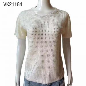 2023 Classic Solid Cut Out Summer Thin O-Neck Short Sleeve Pullover Fashion breathable T-shirt