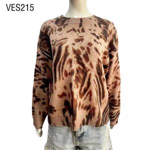 Autumn Winter Women's Round Collar Leopard Printed Sweater  Women loose Knitted blouse  Long Sleeve Knitwear Pullover