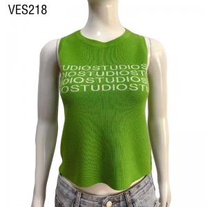 Young Girl Grass Green O-Neck Sleeveless Knitted Sweater Tank Top Fit Top