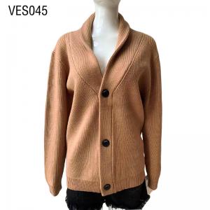2023 Customized casual V-neck cardigan Knitted single breasted long sleeved loose fitting jacket Leisure autumn and winter outdoor clothing