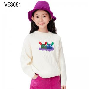 Customized children's pullover cartoon hamster jacquard soft and comfortable autumn and winter sweaters made in Chinese factories