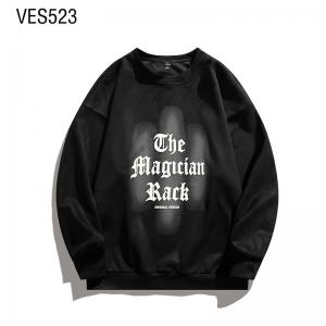 Customized men's pullover, artistic font printing, o-neck sweater, comfortable street trend, men's clothing, made in Chinese factories