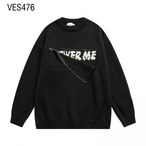 Customized OEM&ODM pullover for men's patchwork style long sleeved sweater o neck autumn and winter street clothing