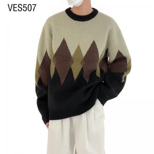Customized pullover with abstract geometric graphics, large and minimalist style sweater, outdoor gathering, o neck, long sleeved clothing, customized by Chinese factories