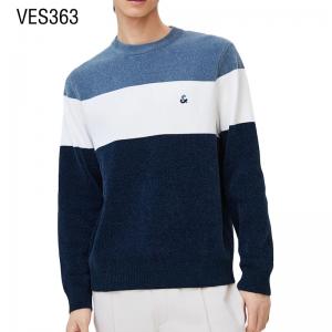 Minimalist style O-neck gradually changing color stripe fitting long sleeved sweater for men's high-quality pullover Daily Outdoor Top Clothing Factory China
