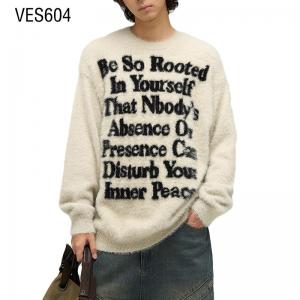 Customized men's and women's universal pullover with a large number of letter prints, comfortable casual sweaters, daily outdoor clothing, factory in China